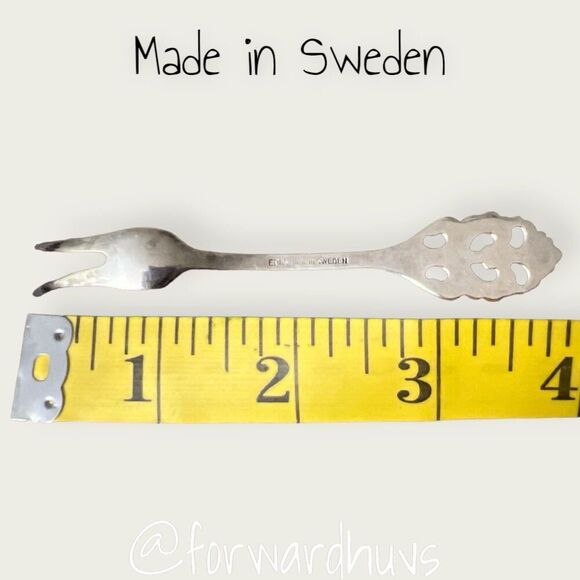 Bundle Sale 3 for $15 | Vintage Mini 2 Prong Fork | EPNS | Sweden Made - Picture 6 of 7